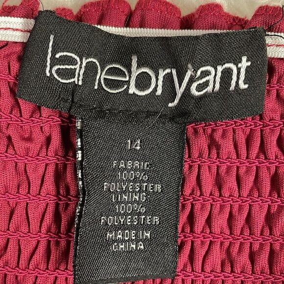 LANE BRYANT Ladies Floral Paisley Print Smocked Halter Style Maxi Dress Size 14 - Picture 9 of 10